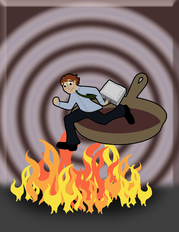 frying pan into fire