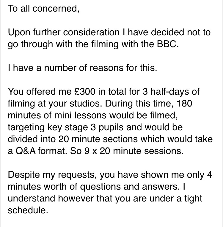 BBC email 1